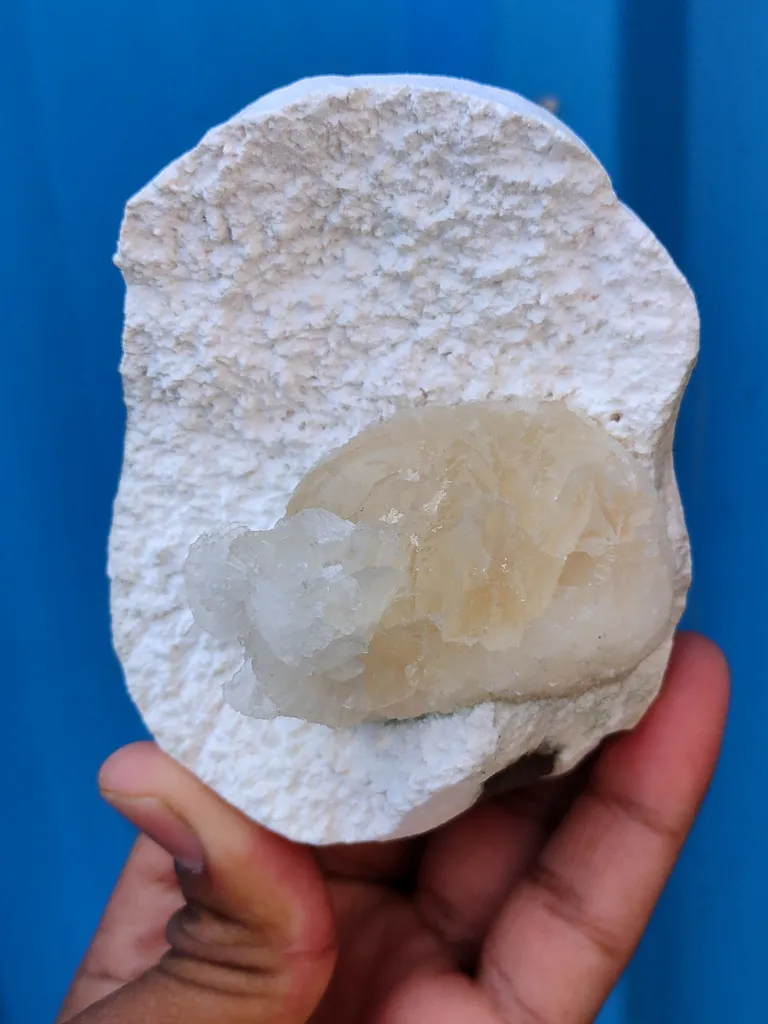 Stellerite Ball on Okenite - image 3