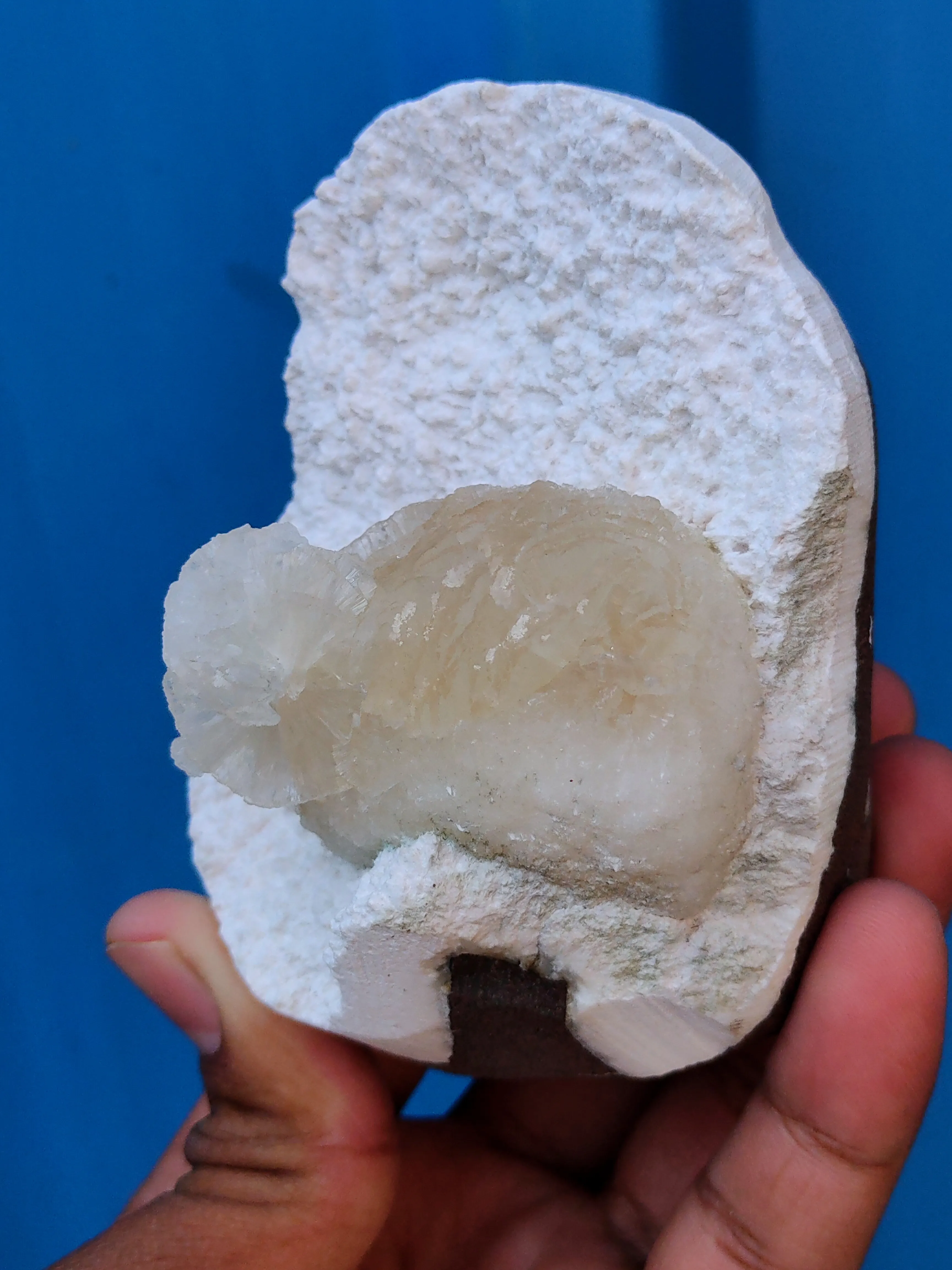 Stellerite Ball on Okenite - image 6