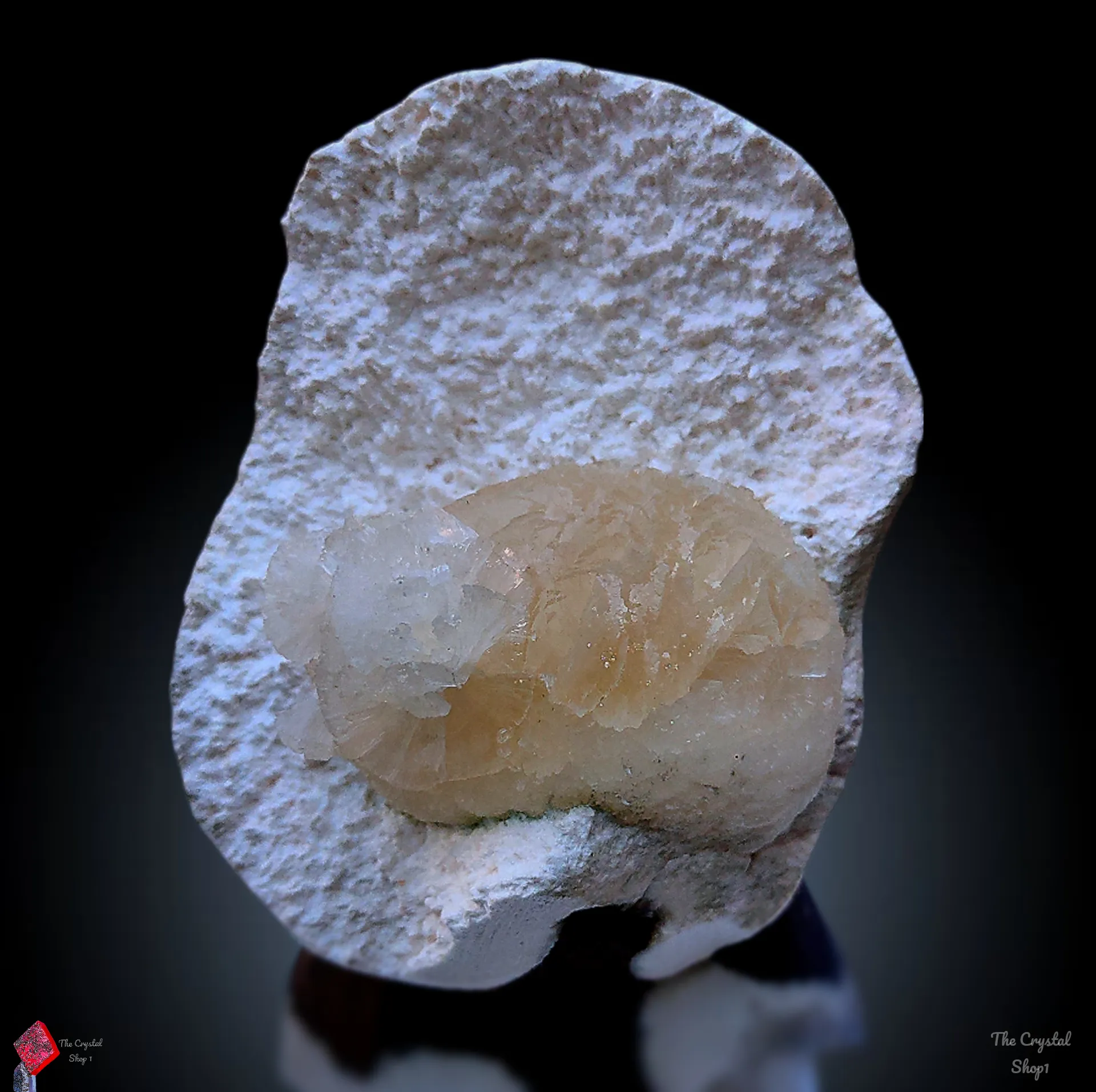 Stellerite Ball on Okenite - image 1