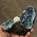 Stellerite on sparkling Chalcedony Free standing Natural Mineral Specimen - image 2