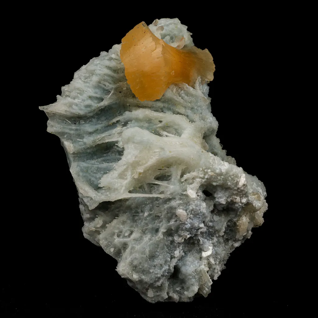 Stellerite Wings on Chalcedony Coral Formation Natural Mineral Specimen - image 2