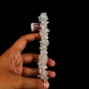 Stellerite Wings on Gemmy Apophyllite Tower Natural Mineral Specimen - image 4