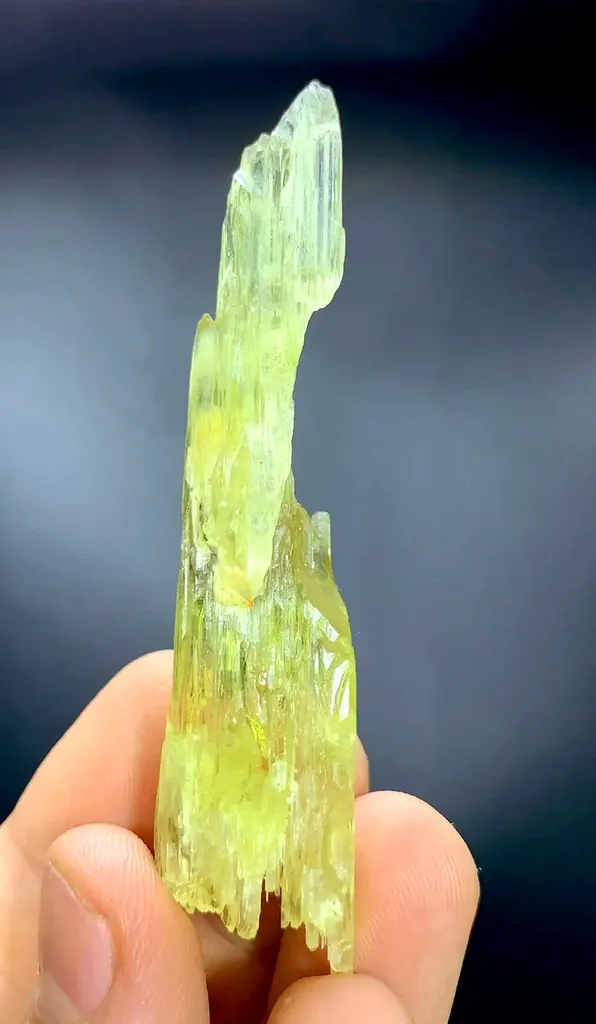 step Etched triphane / spodumene crystal mineral specimen @Afghanistan image