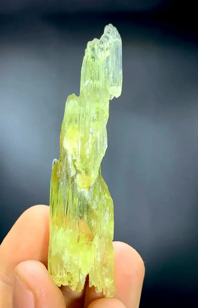 step Etched triphane / spodumene crystal mineral specimen @Afghanistan - image 4