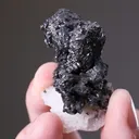 Stephanite on Pyrargyrite on Quartz - image 2