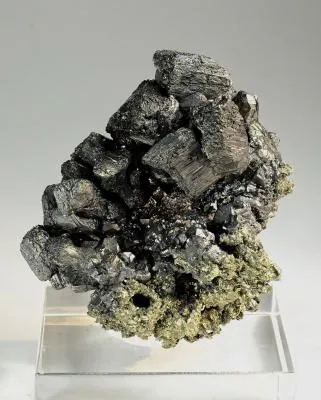 Stephanite on Pyrite - image 2