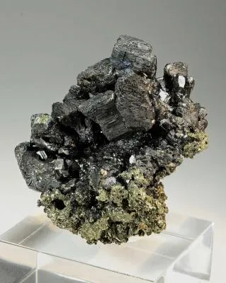 Stephanite on Pyrite image