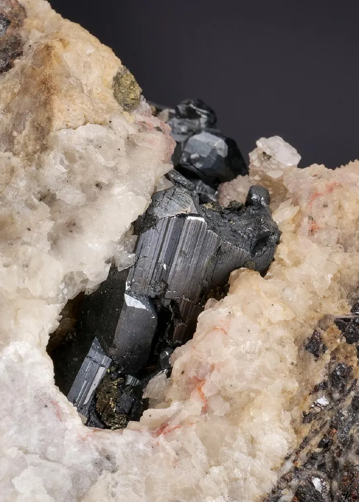 Stephanite with Pyrargyrite and Dolomite