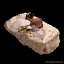 Stibiotantalite, Lepidolite and Albite on Microcline - image 1