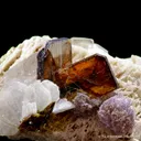 Stibiotantalite, Lepidolite and Albite on Microcline - image 2