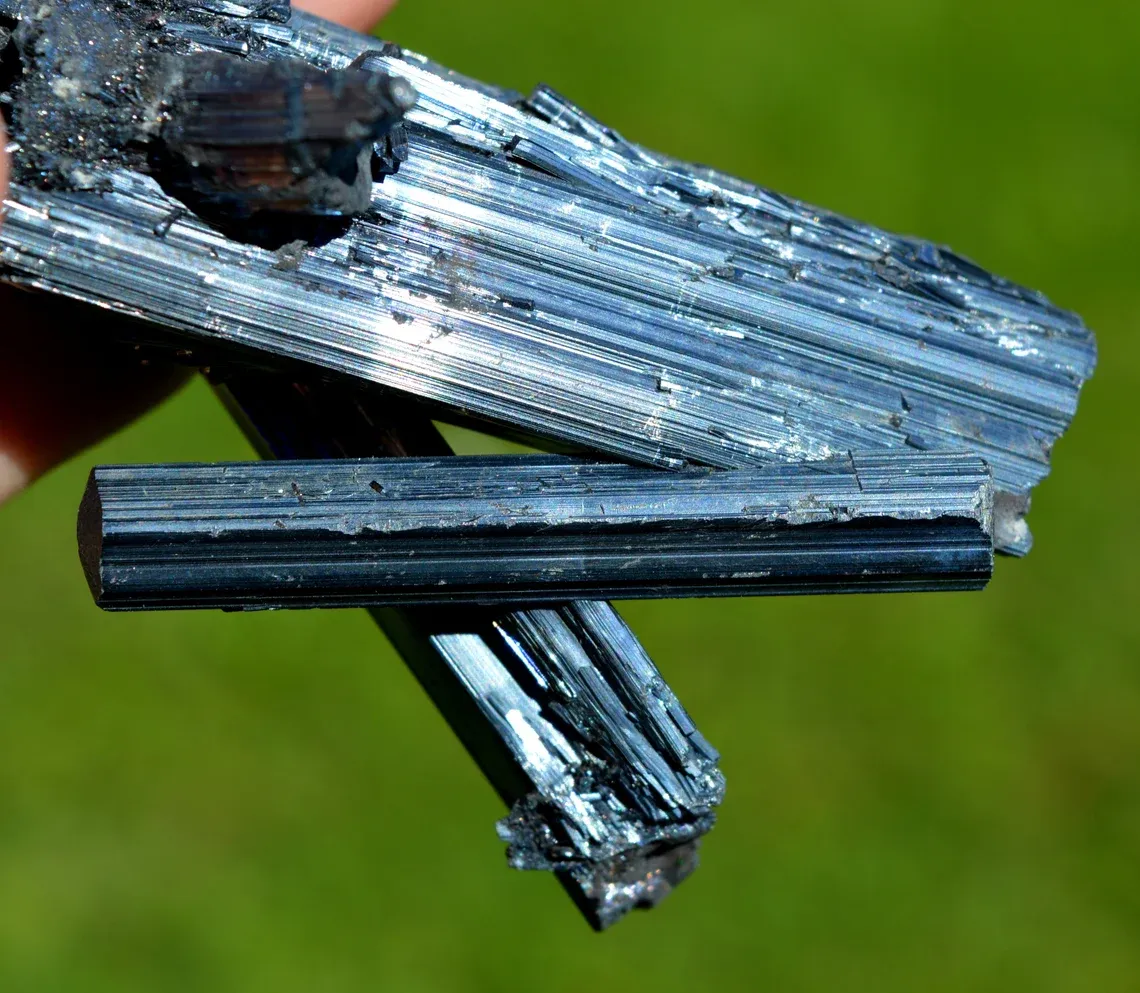 Stibnite 214 grams - Wuning Mine, Qingjiang, Wuning Co., Jiujiang, Jiangxi, China - image 6