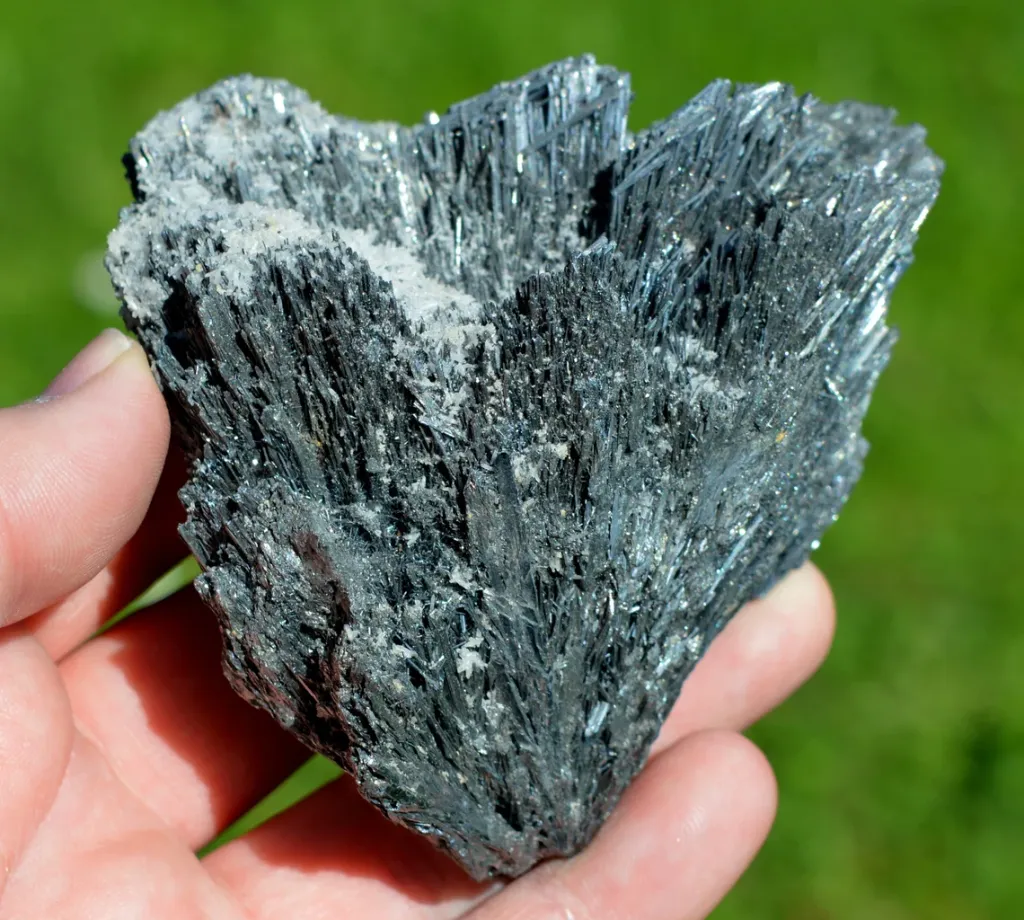 Stibnite & Barite - 458 grams - Herja Mine, Baia Mare, Maramureș, Romania image