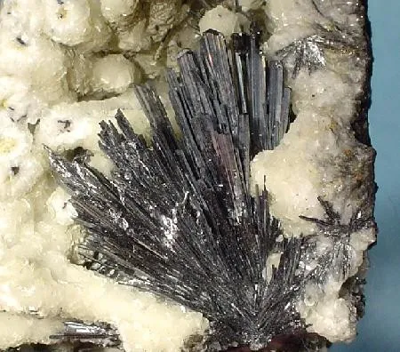 Stibnite, Calcite - image 2