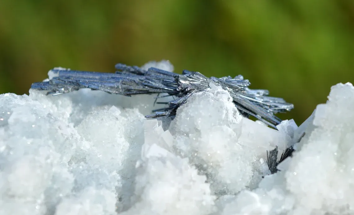 Stibnite & Calcite - 288 grams - Xikuangshan Sb deposit, Lengshuijiang Co., Loudi, Hunan, China - image 6