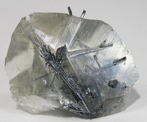 Stibnite, Calcite image
