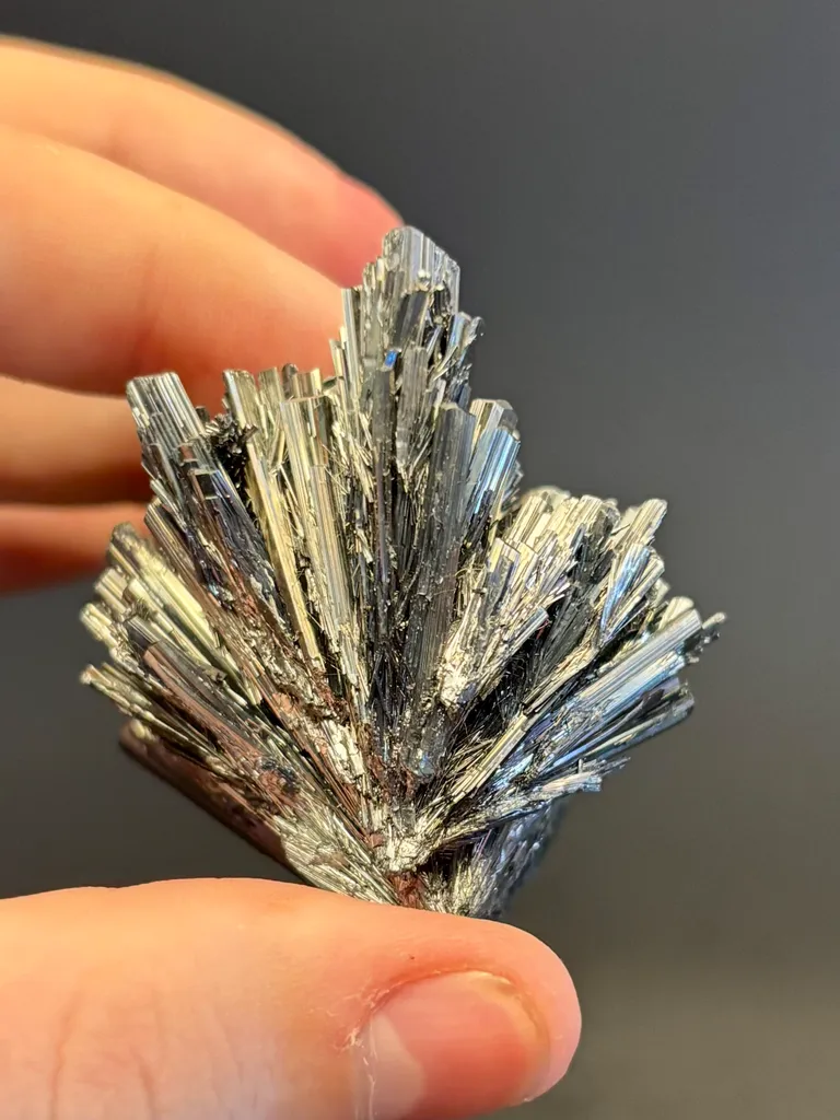 Stibnite from Romania, Maramureș County, Baia Mare, Herja Mine - image 2