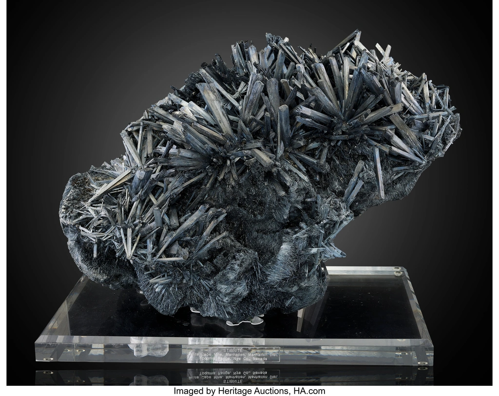 Stibnite from White Caps Mine, Nevada, USA image