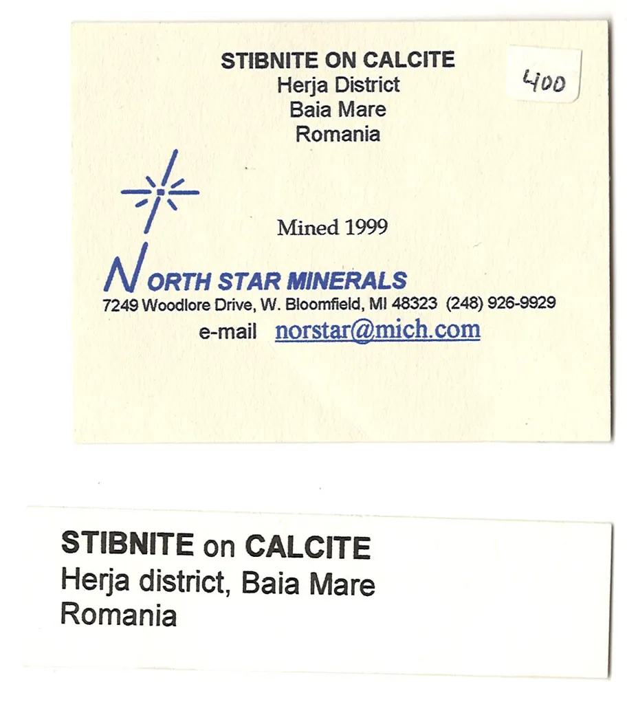 Stibnite on Calcite - image 7