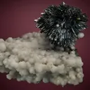 Stibnite on Calcite - image 1