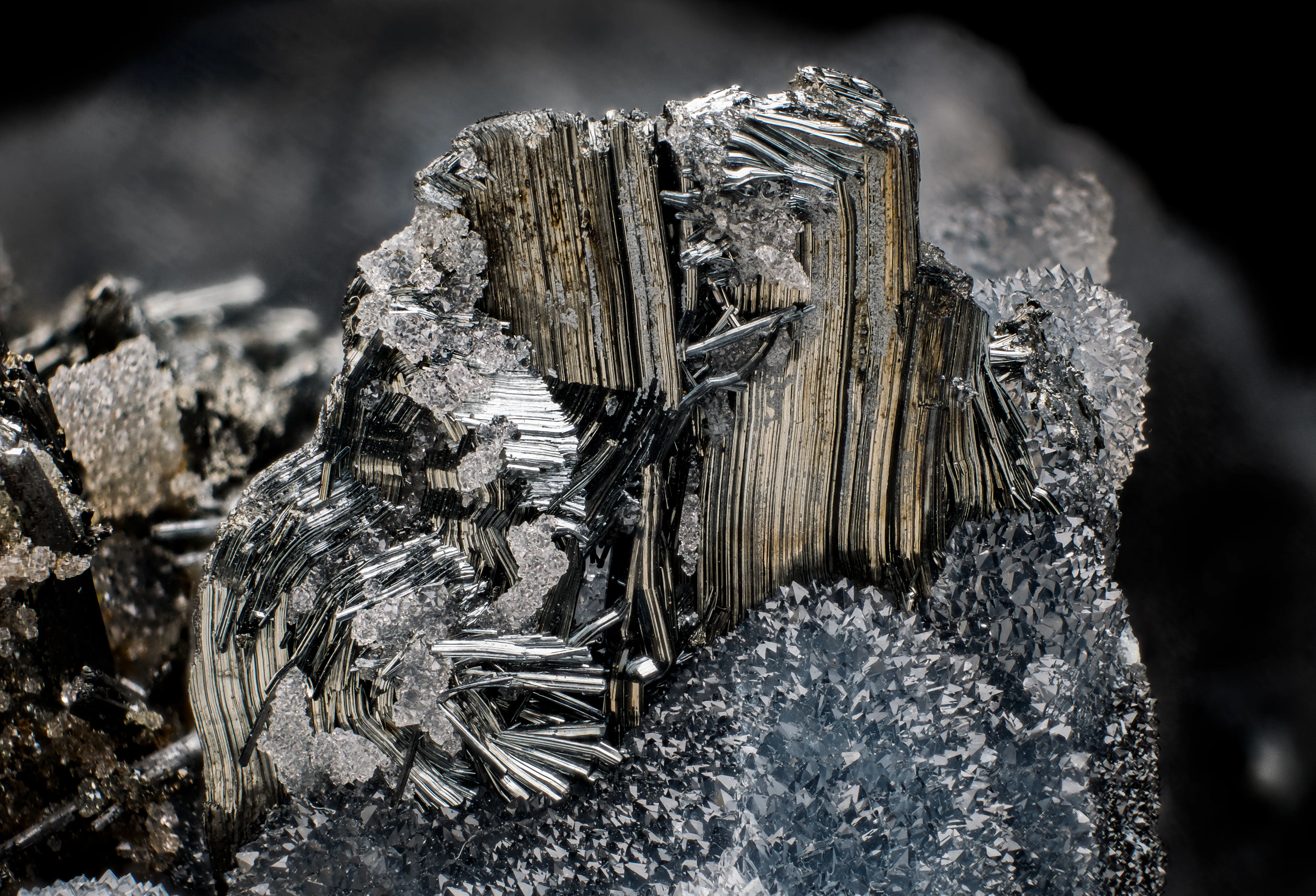 Stibnite on Quartz - image 3