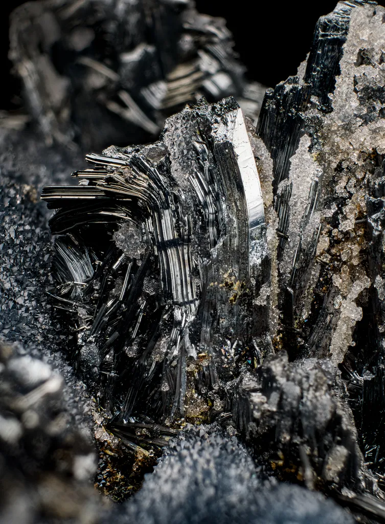 Stibnite on Quartz - image 2