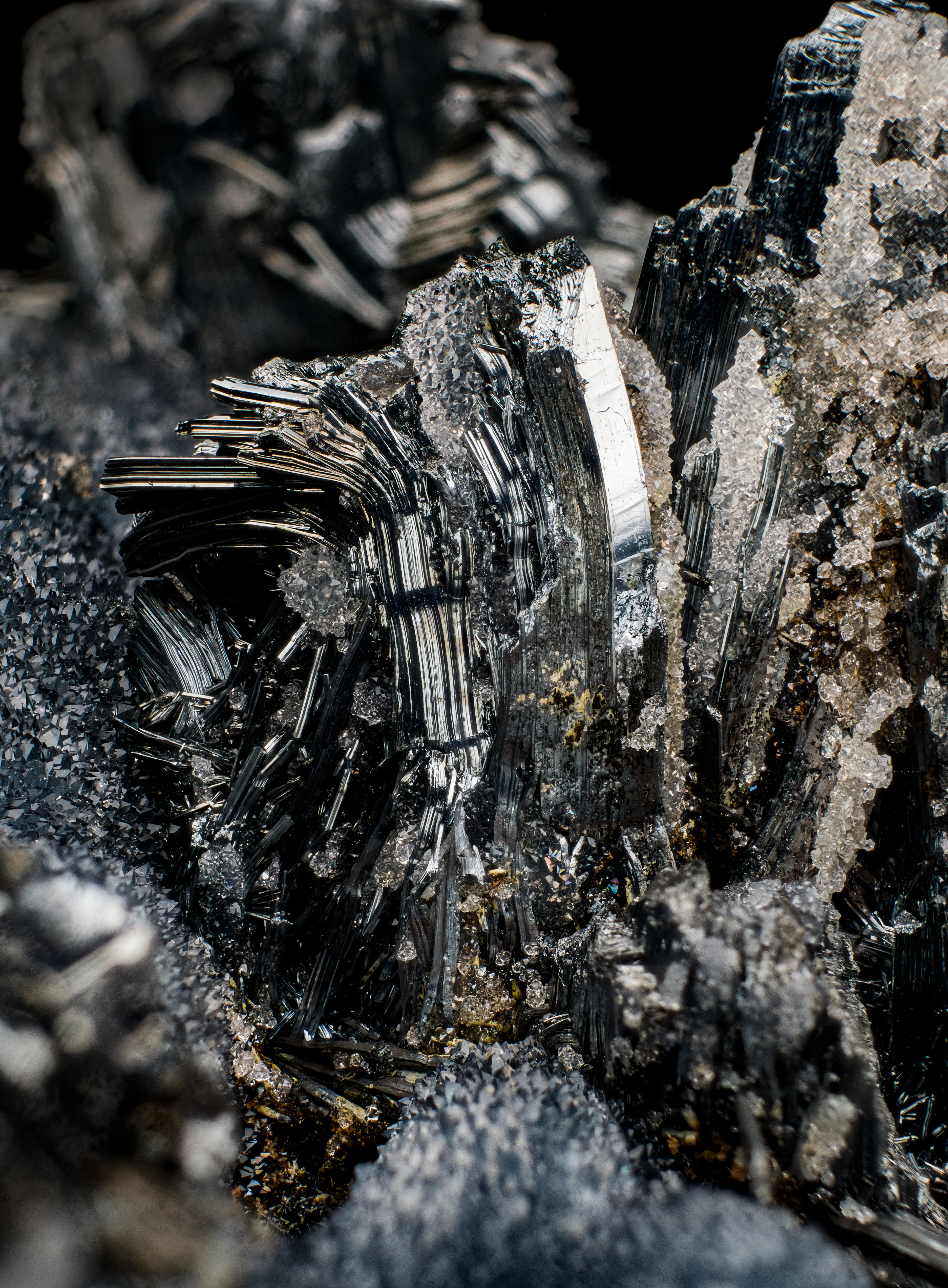 Stibnite on Quartz - image 2