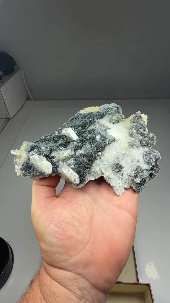 Stibnite with Barite, Quartz - image 2
