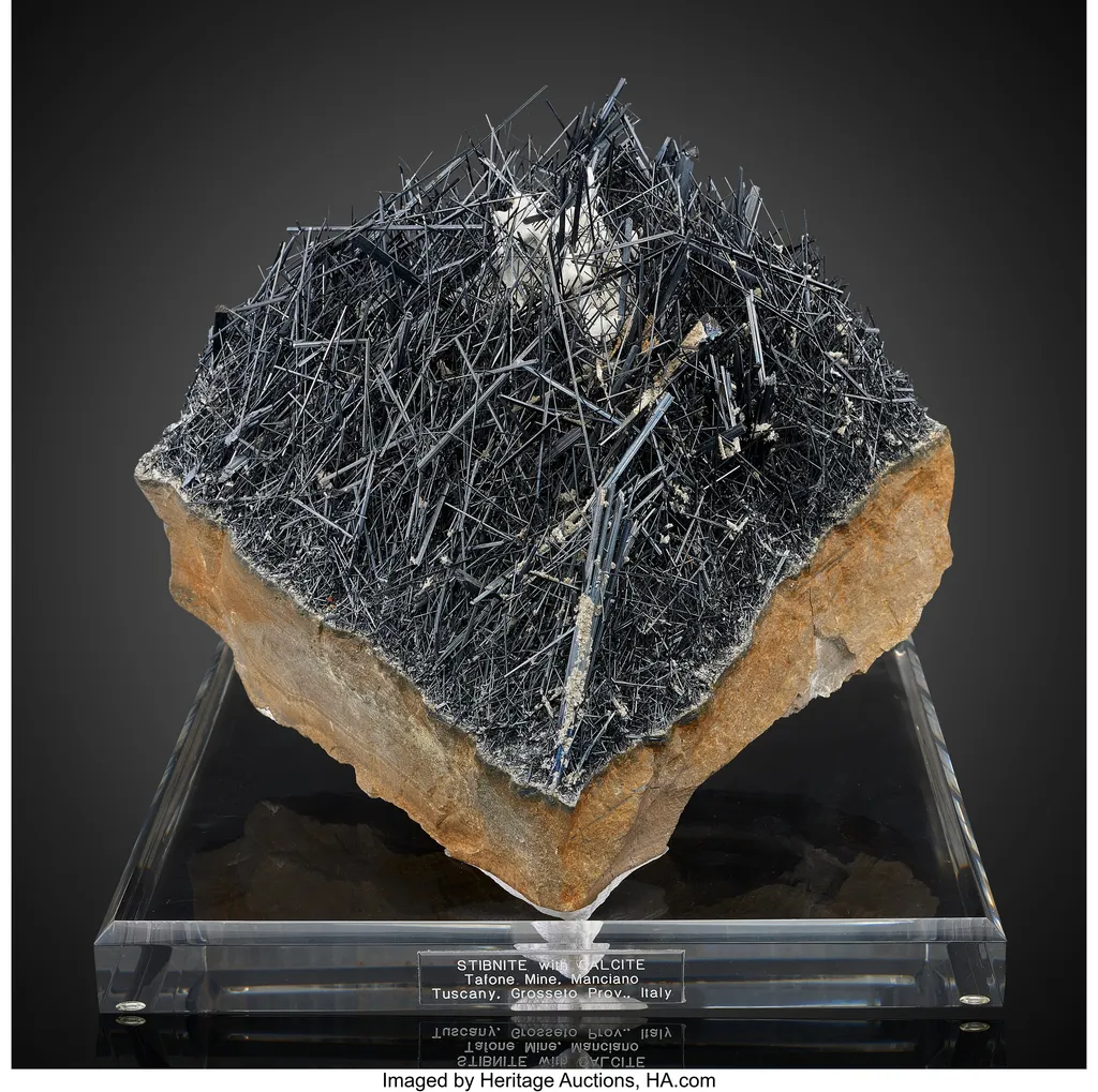 Stibnite with Calcite image
