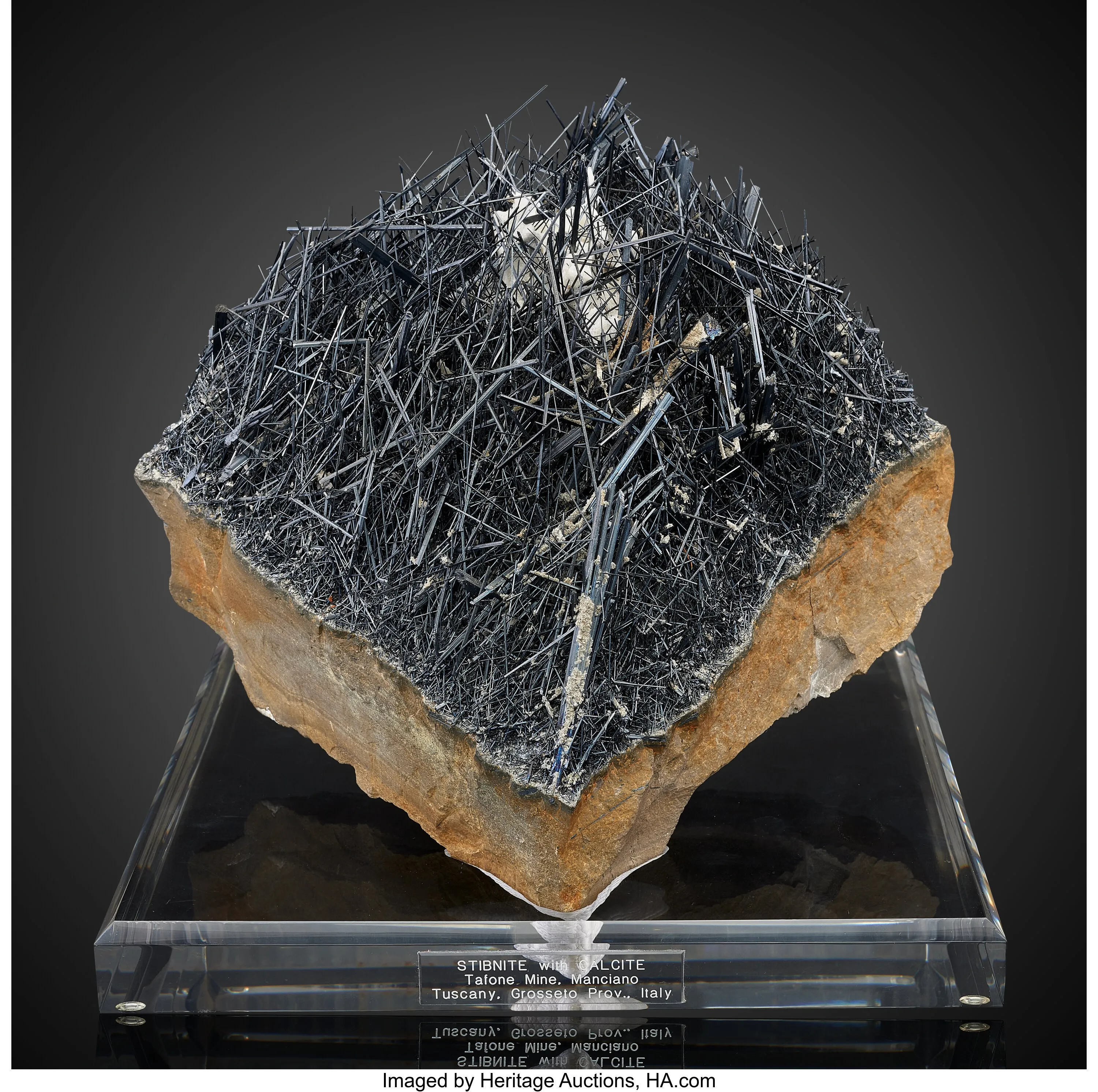 Stibnite with Calcite - image 1