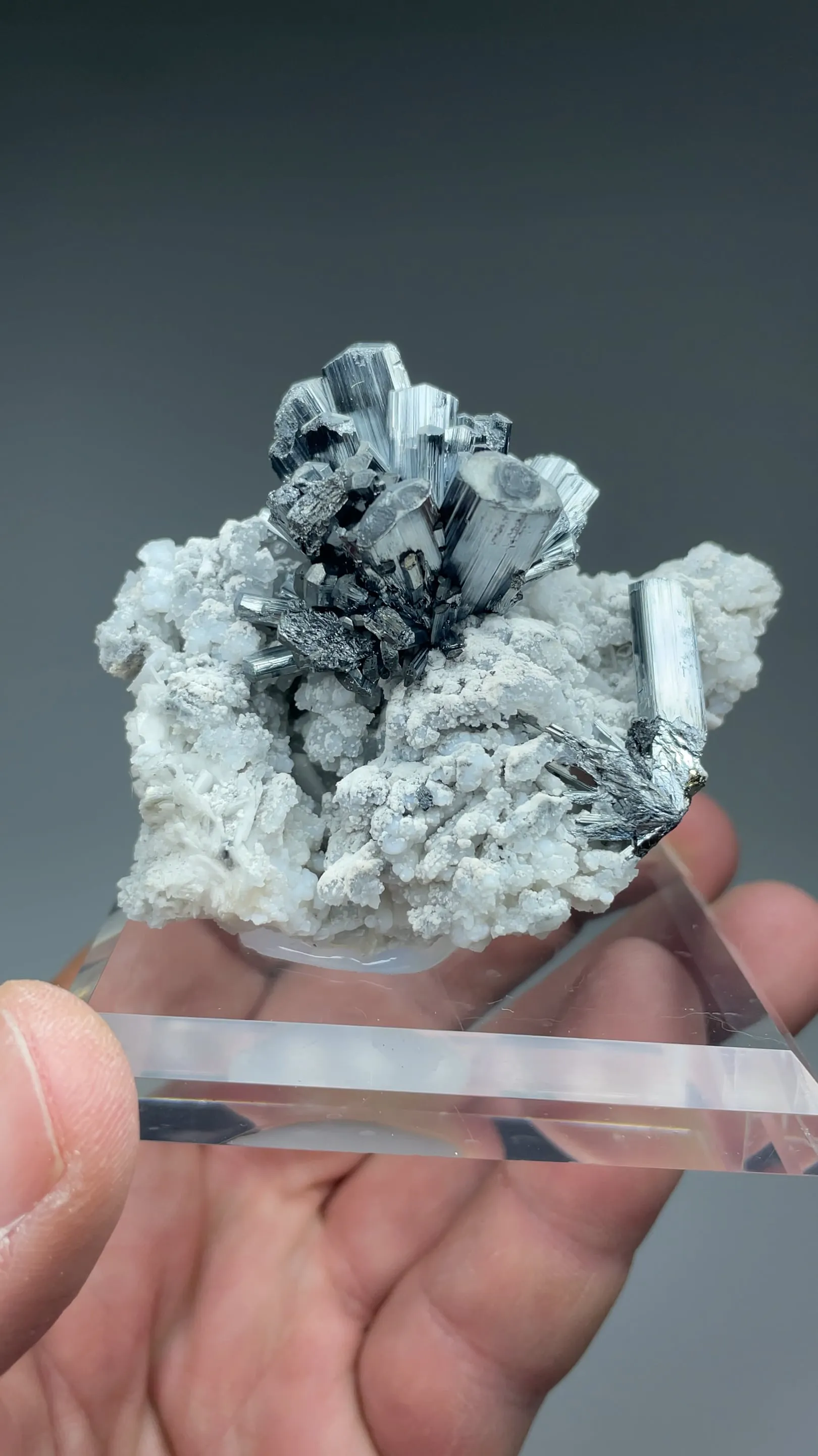 Stibnite with Calcite - image 2