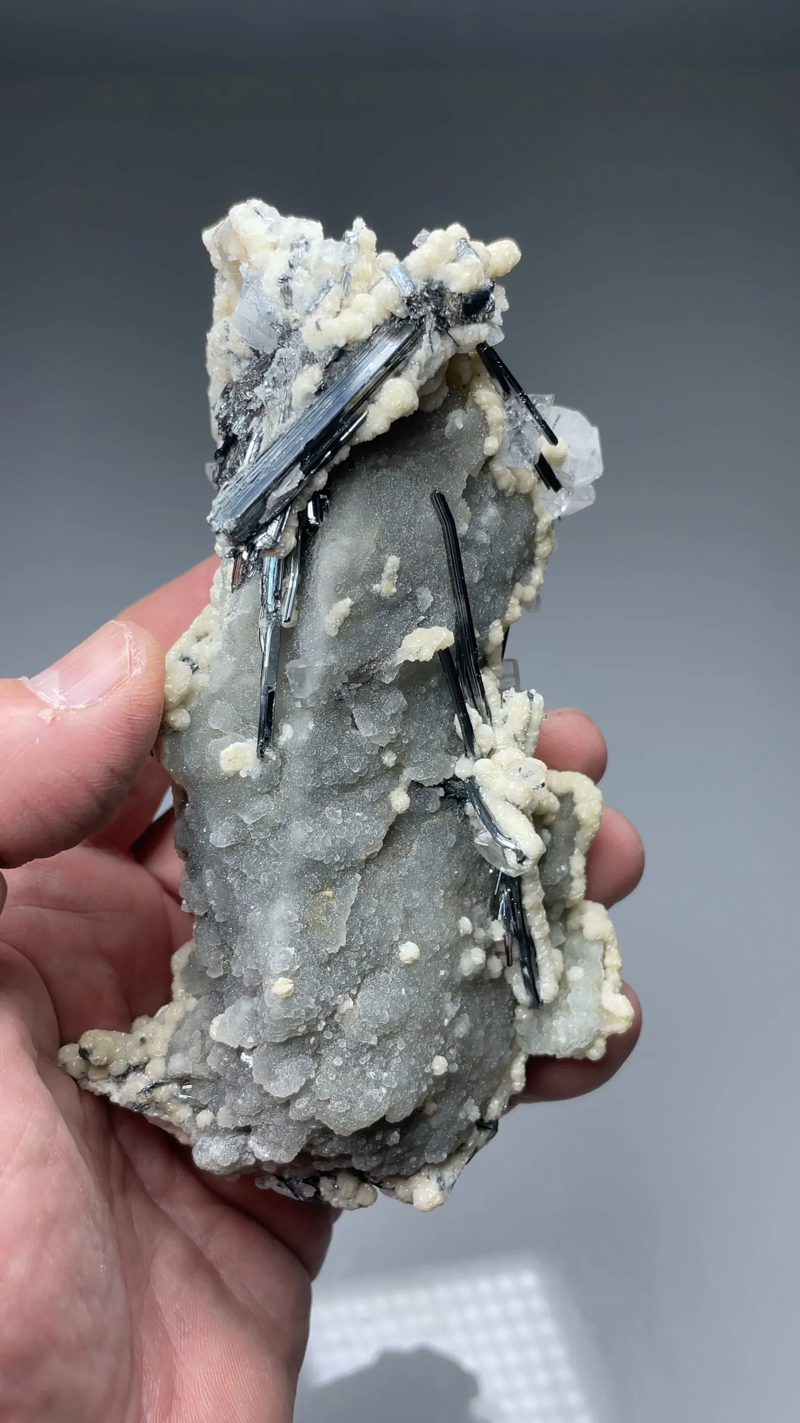 Stibnite with Dolomite, Barite - image 2