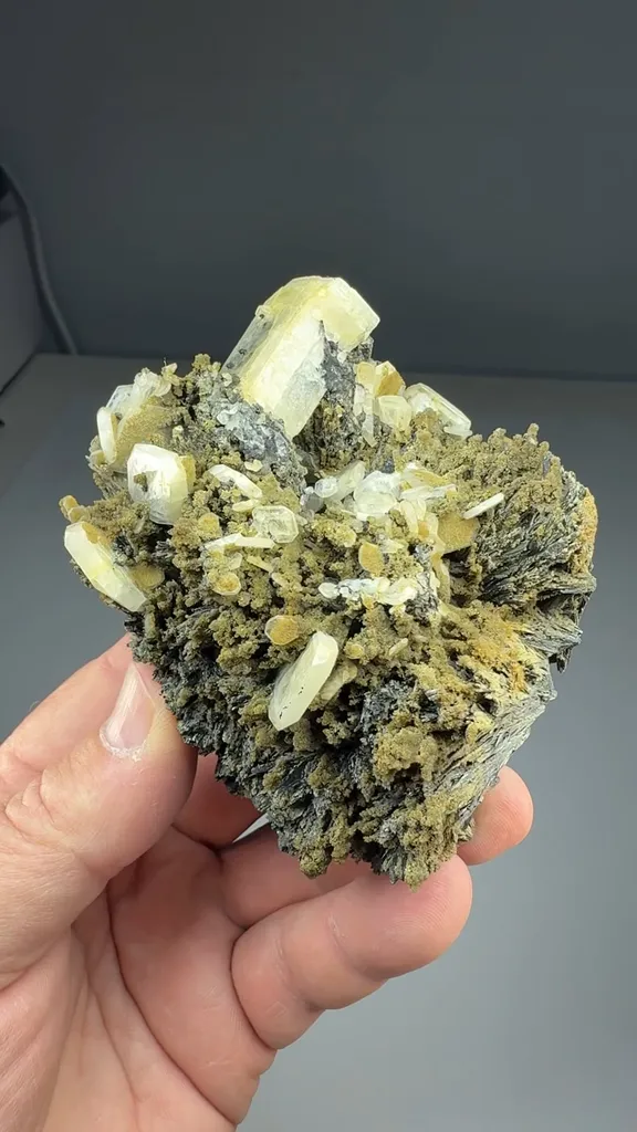 Stibnite with Siderite, Barite - image 2