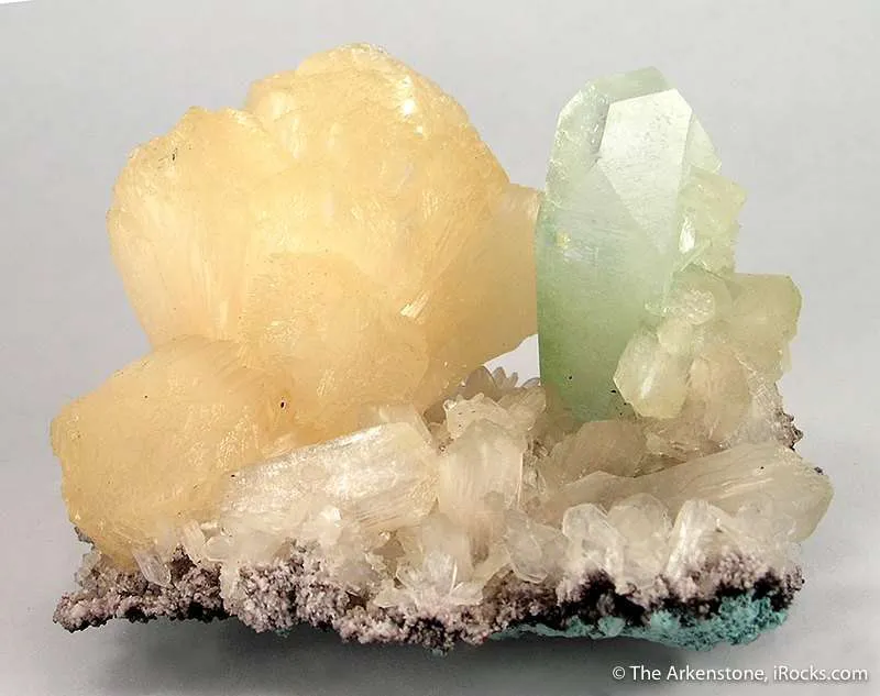 Stilbite and Fluorapophyllite on Stilbite - image 2