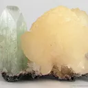 Stilbite and Fluorapophyllite on Stilbite - image 1