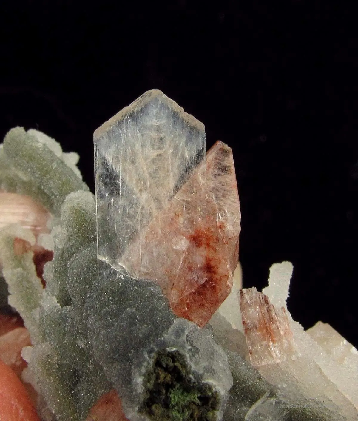 Stilbite and Heulandite on Quartz Var. Chalcedony - image 4