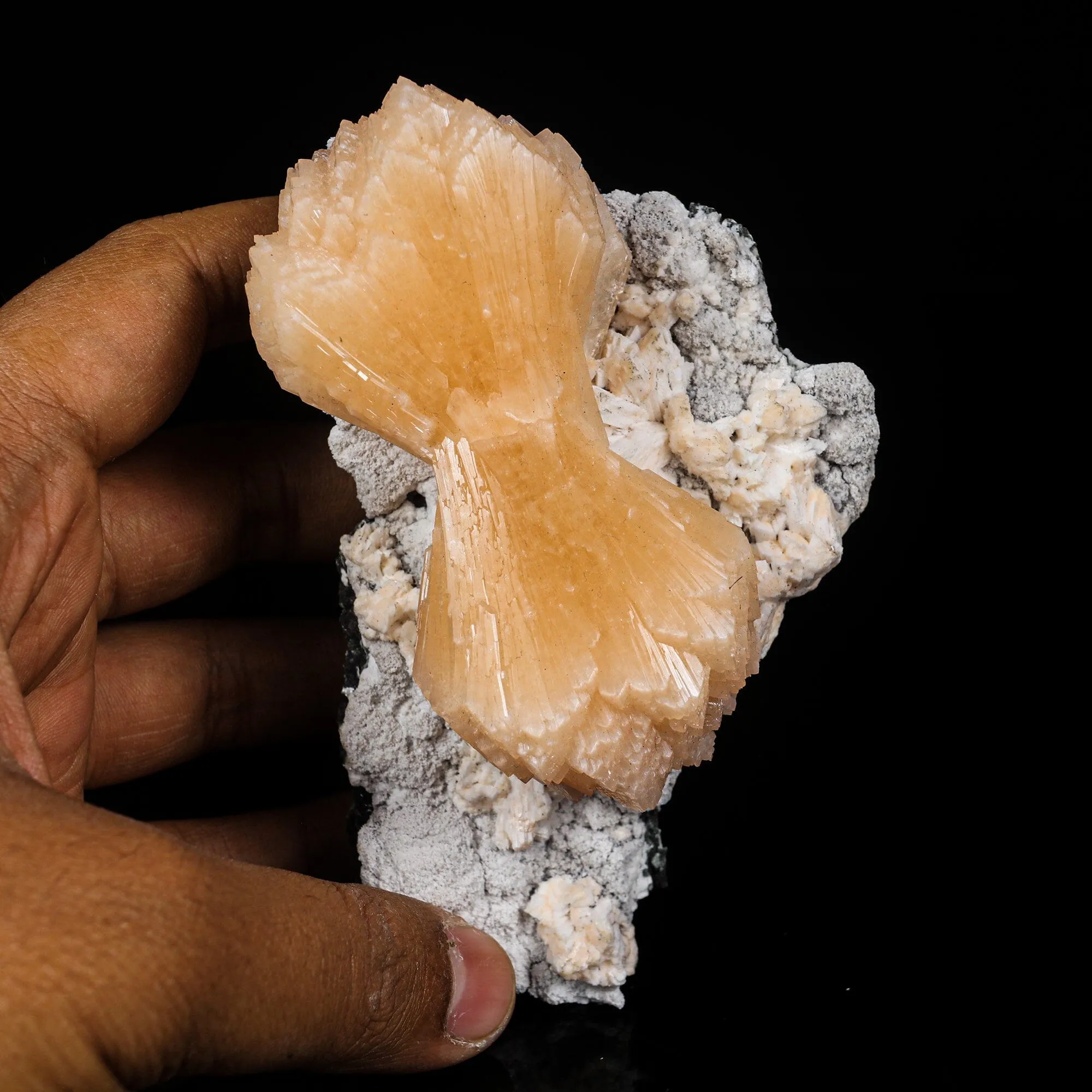 Stilbite Bow Free Standing Natural Mineral Specimen - image 4