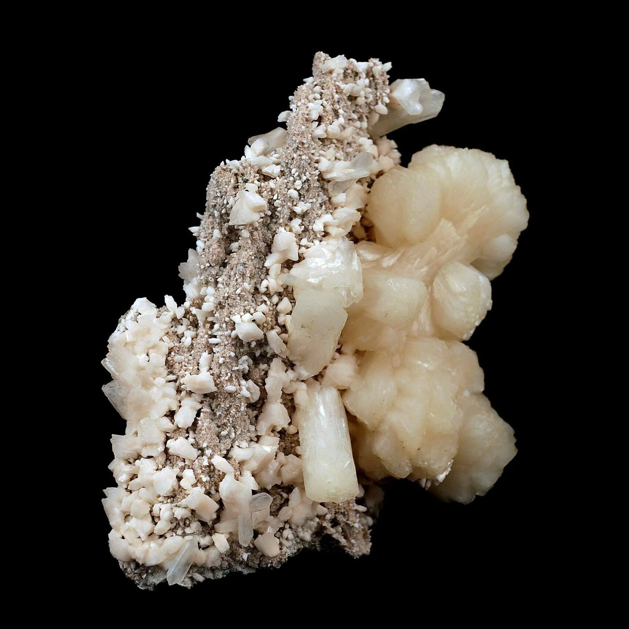 Stilbite Bow Shape Crystal on Heulandite Natural Mineral Specimen - image 4