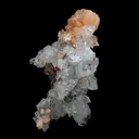 Stilbite Bow Shape on Gemmy Terminated Apophyllite Natural Mineral Specimen (Repaired) - image 7