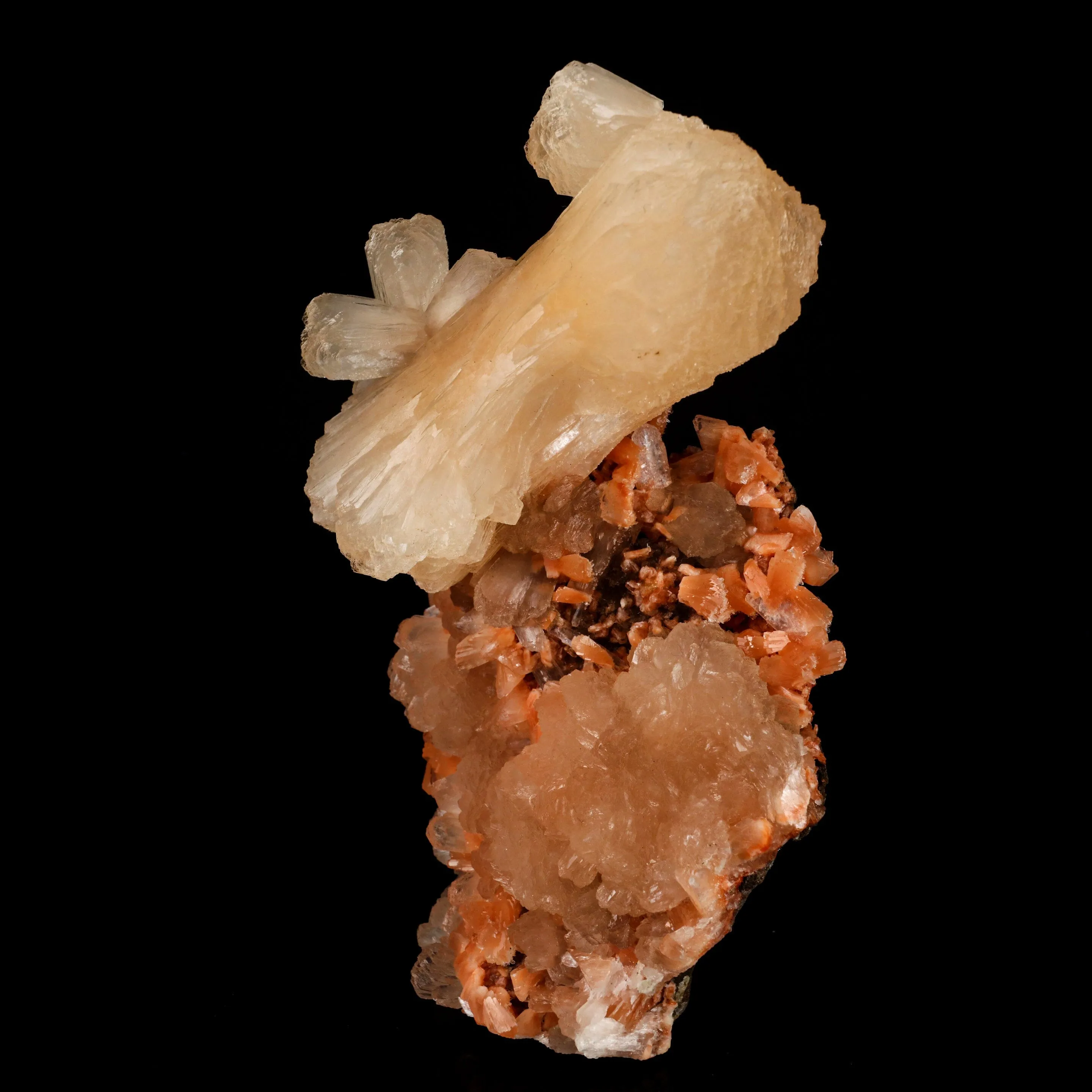 Stilbite 'Bow-Tie' on Heulandite Natural Mineral Specimen - image 2