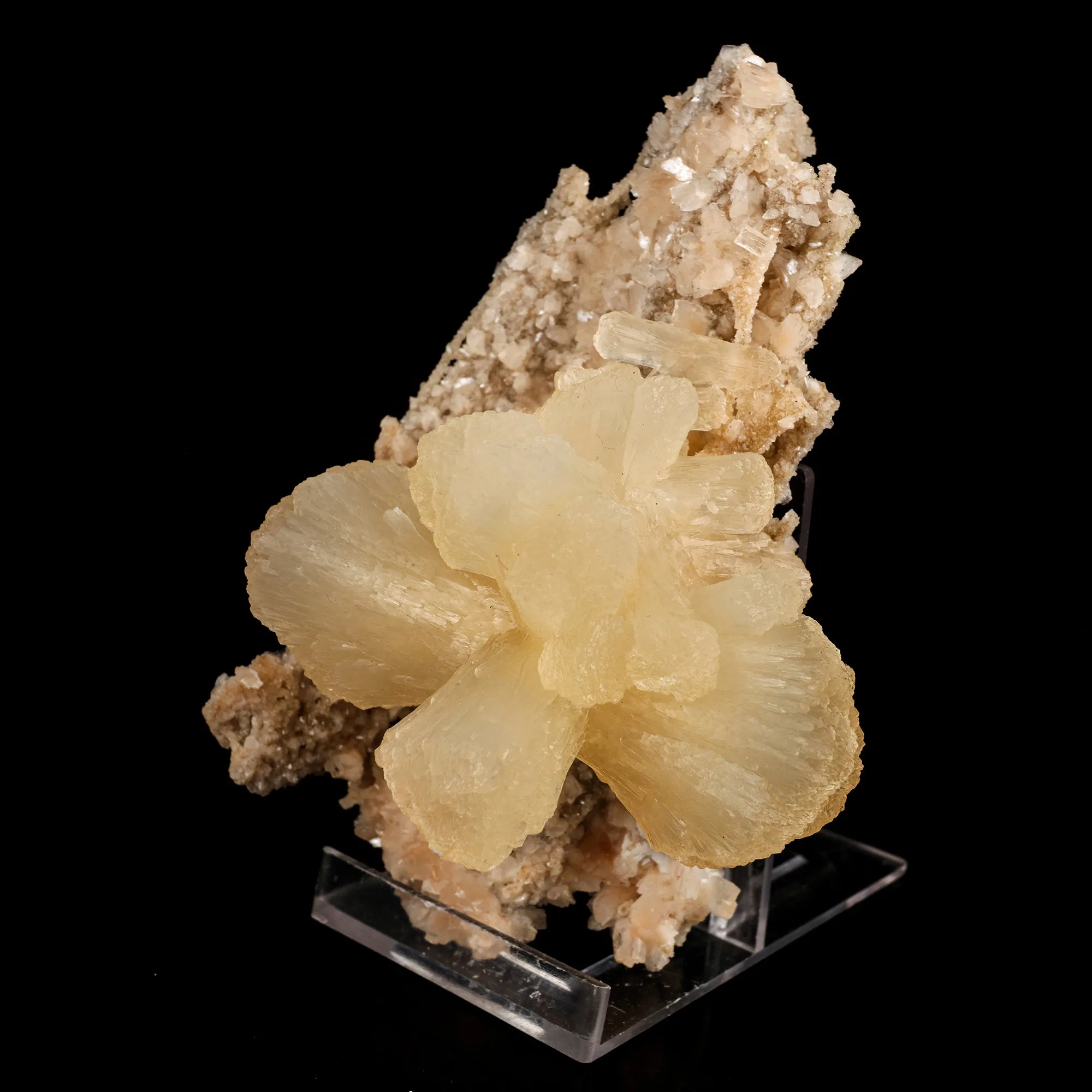 Stilbite 'Bow-Tie' on Heulandite Natural Mineral Specimen - image 2
