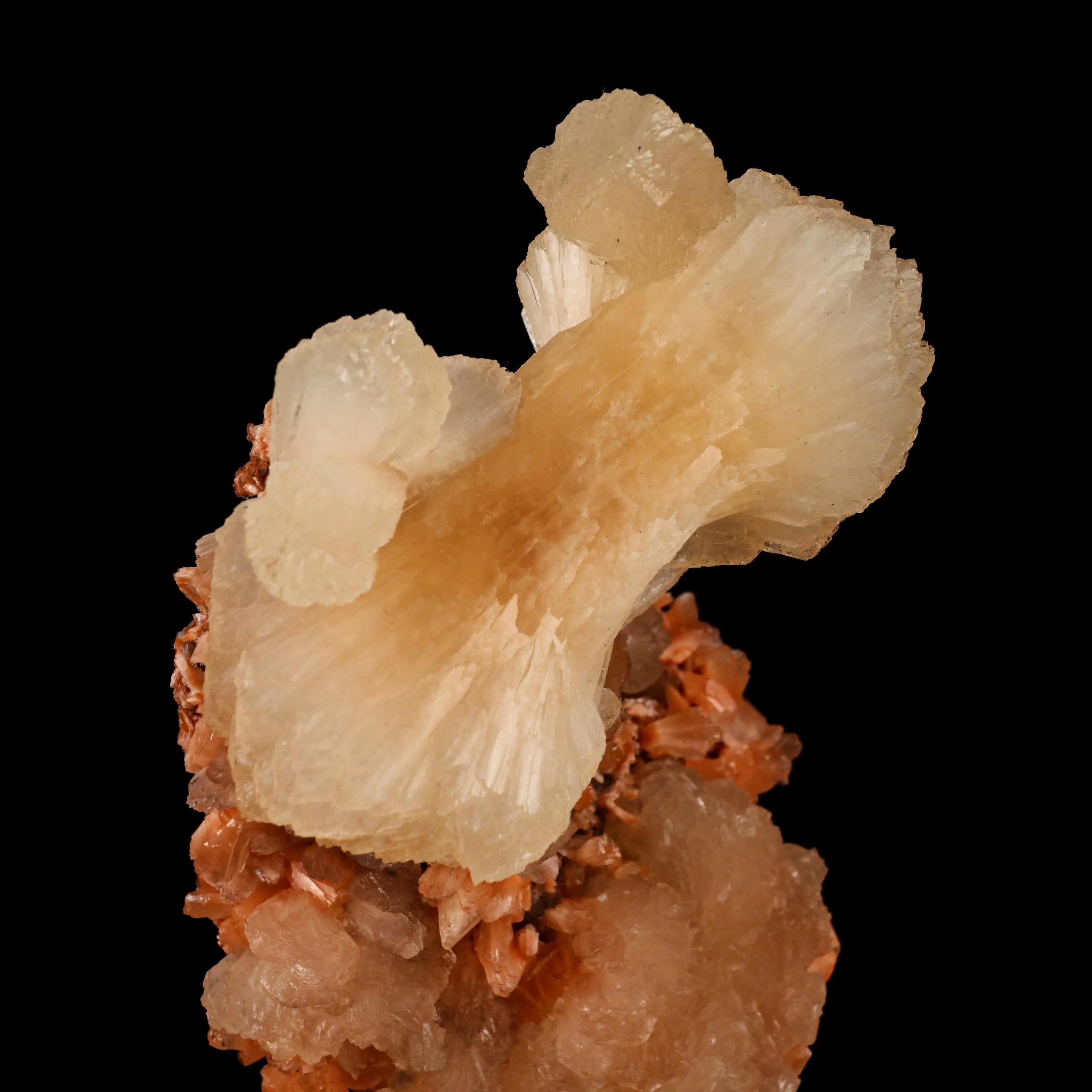 Stilbite 'Bow-Tie' on Heulandite Natural Mineral Specimen - image 6