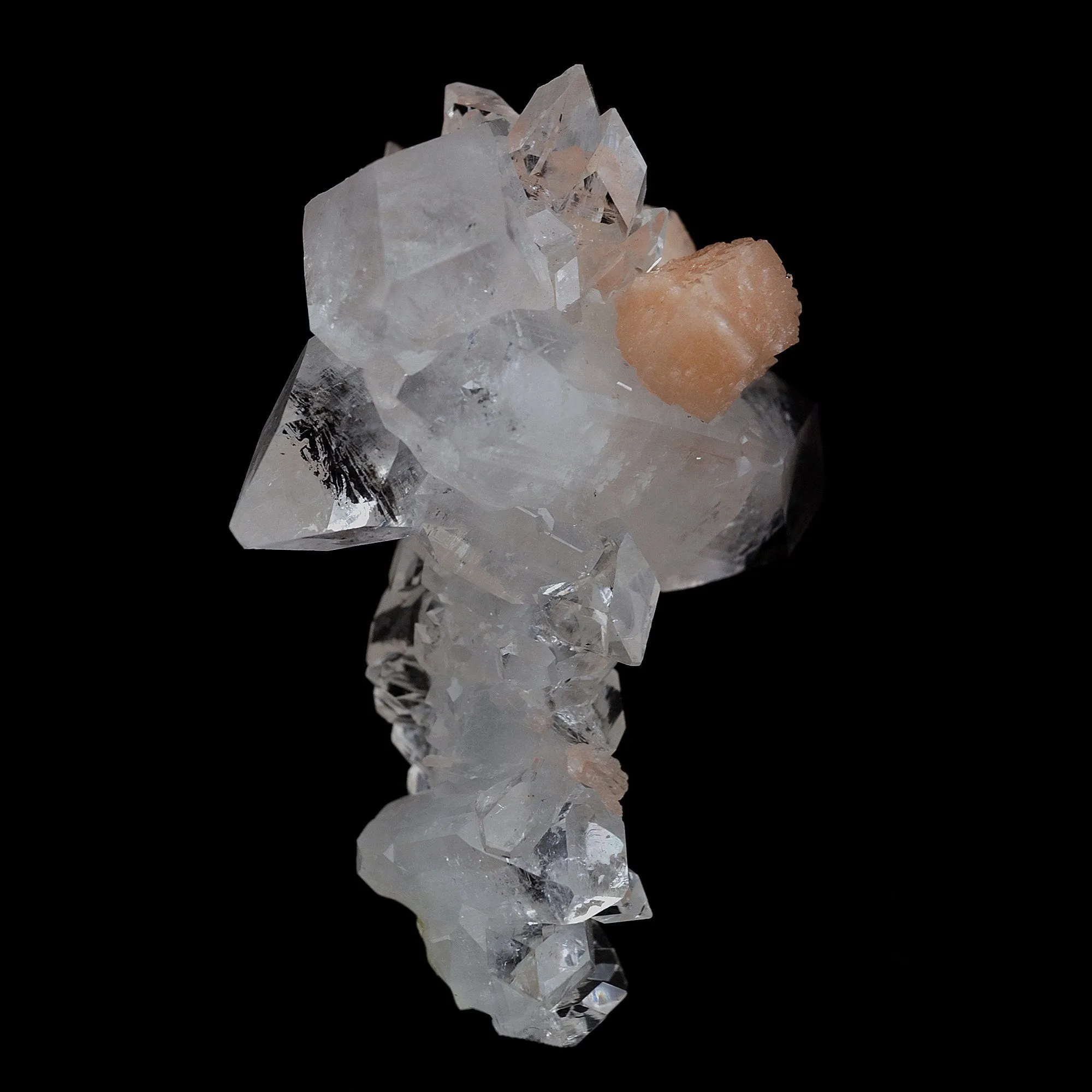 Stilbite Crystals Fused with Pointed Apophyllite Crystals Natural Mineral Specimen - image 4