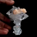 Stilbite Crystals Fused with Pointed Apophyllite Crystals Natural Mineral Specimen - image 3