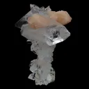 Stilbite Crystals Fused with Pointed Apophyllite Crystals Natural Mineral Specimen - image 5