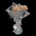 Stilbite Crystals Fused with Pointed Apophyllite Crystals Natural Mineral Specimen - image 1