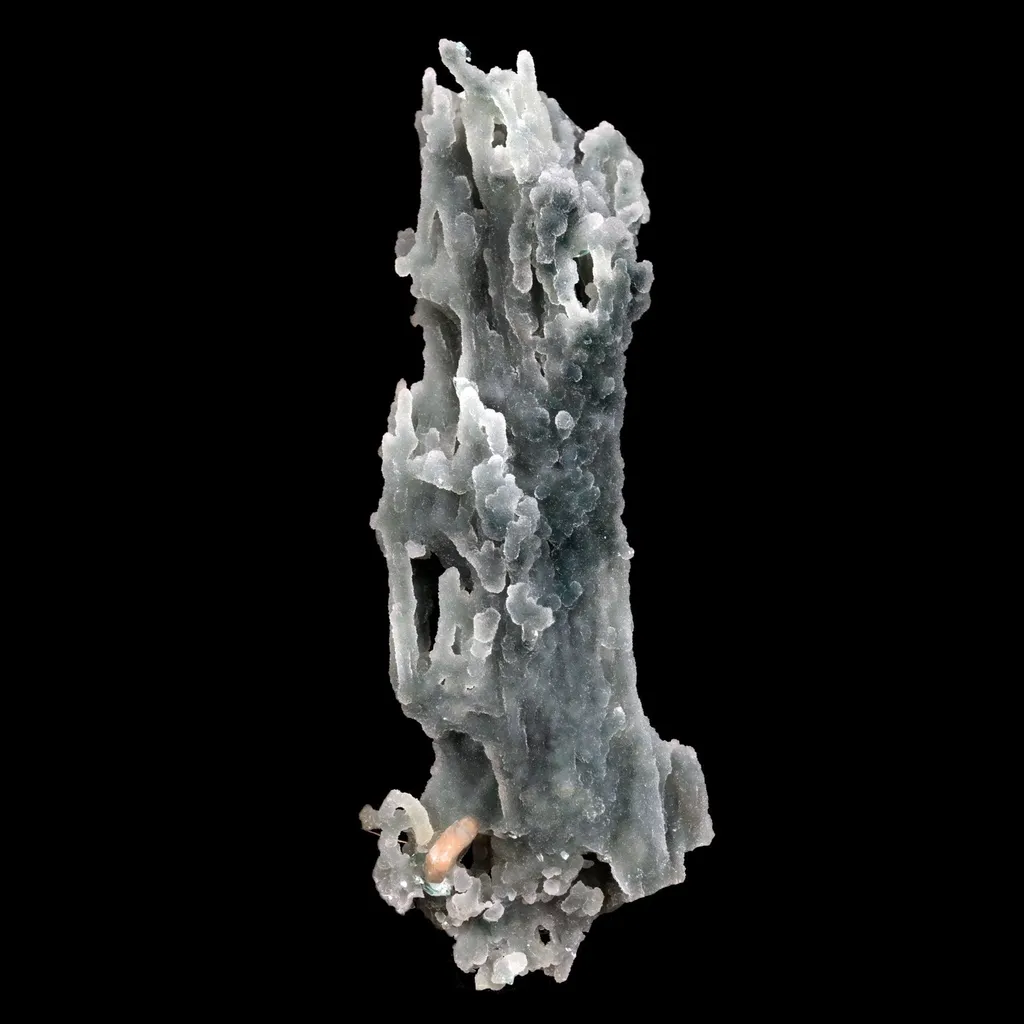 Stilbite Crystals on Chalcedony Coral Natural Mineral Specimen image