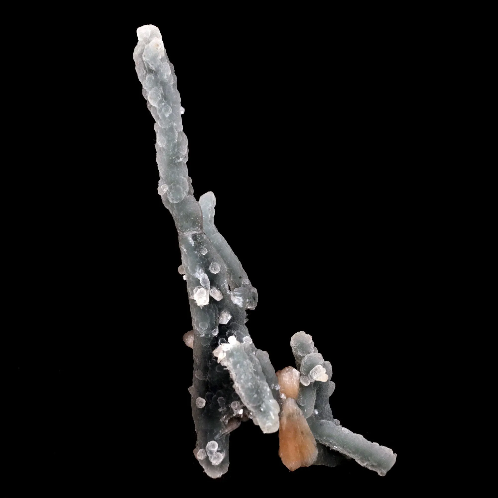 Stilbite Crystals on Chalcedony Stalactite (Repair) Natural Mineral Specimen - image 5