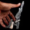 Stilbite Crystals on Chalcedony Stalactite (Repair) Natural Mineral Specimen - image 4