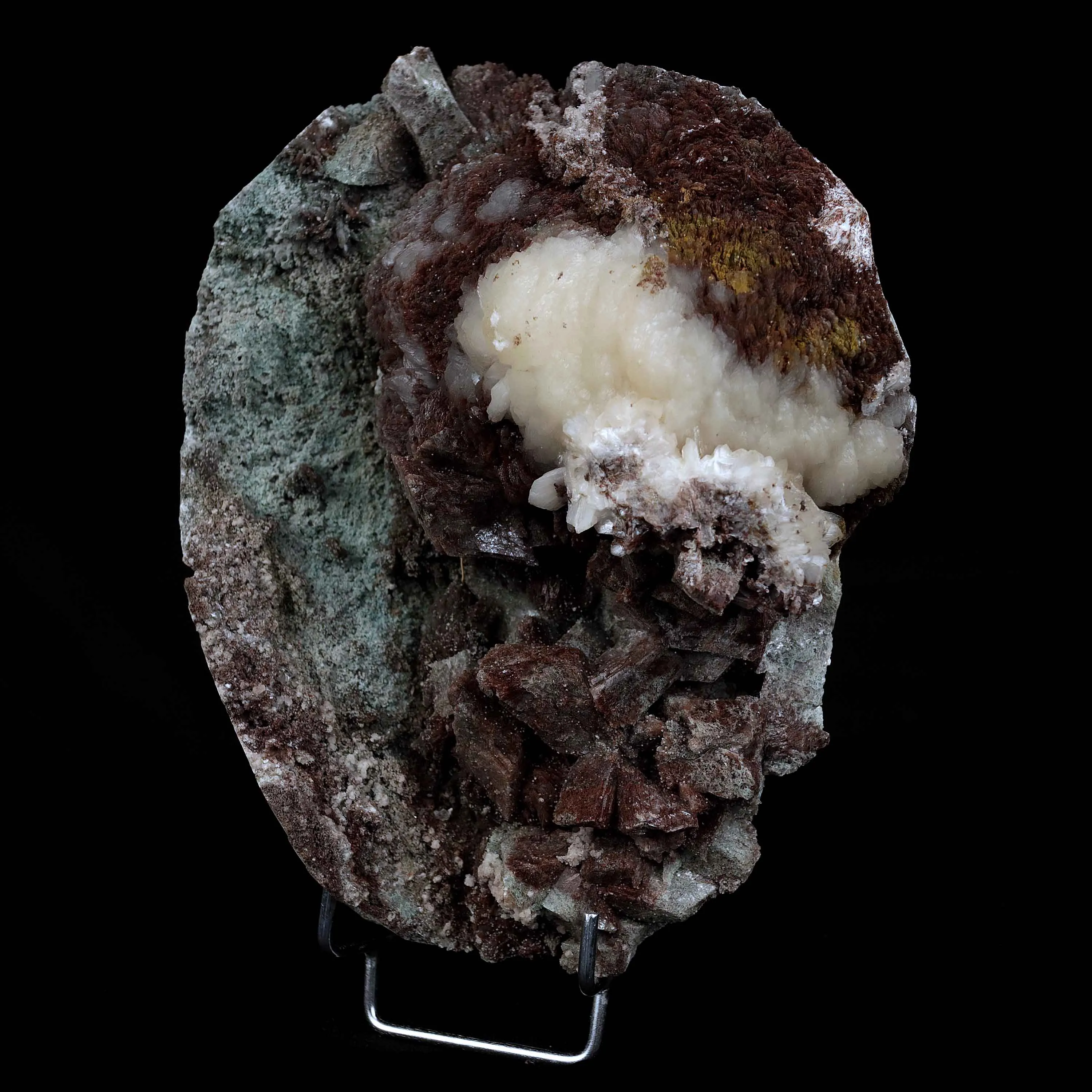 Stilbite Fuse with Marshy Green Heulandite Natural Mineral Specimen - image 5