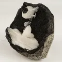 Stilbite in Chalcedony Geode Free Standing Natural Mineral Specimen - image 2